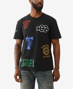 Мужская футболка с коротким рукавом и вышитым логотипом True Religion, Jet Black