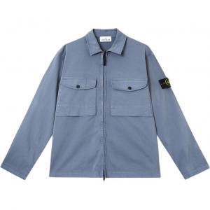 STONE ISLAND Куртка рубашка с нашивкой компас, Blue