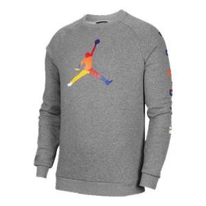 Толстовка Air Jordan Casual Sports Round Neck Pullover 'Grey Rainbow', серый
