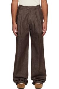 Складчатые джинсы Dries Van Noten, коричневый