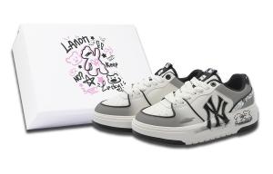 MLB Черновые кроссовки для скейтбординга unisex anti-slip и wear-resistant легкие low-top серый белый