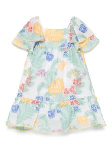 ETRO KIDS платье с цветочным принтом, зеленый