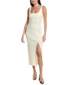 Кеннет Коул Миди-платье со швами Kenneth Cole, белый