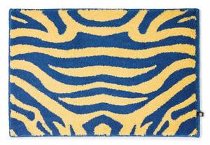 Коврик для ванной Rhomtuft New Zebra квадратный 70 x 120 см цвет нептун/банан