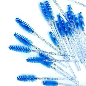 ForMe, Щеточка для ресниц нейлоновая, блестящая синяя (упаковка 50 шт.)