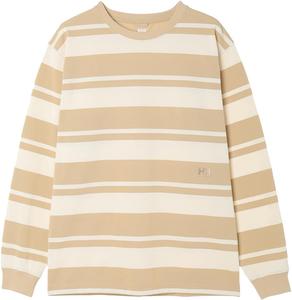 Мужская полосатая футболка с длинными рукавами из ткани пике Dry Pique, HOE32638 Helly Hansen, бежевый