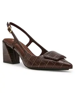 Женские туфли-лодочки Renetta на устойчивом каблуке с ремешком на щиколотке Anne Klein, коричневый