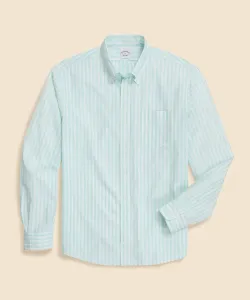 Хлопковая поплиновая рубашка в полоску "Мясник" для пятницы