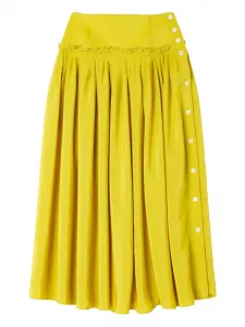 Юбка миди с оборками Lanvin, желтый