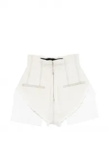 Джинсовые шорты Dirt Cutoffs с застежкой на молнию и необработанным краем Rick Owens Drkshdw, бежевый