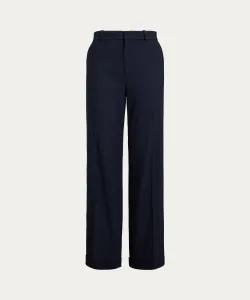 Эластичные шерстяные свободные прямые брюки Polo Ralph Lauren, цвет 410 Navy