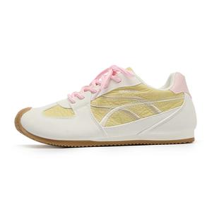 WARRIOR Износостойкие, легкие, нескользящие, повседневные туфли с низким верхом, женские, желто-бежевые