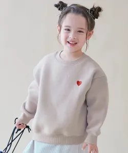 Толстовка Souffle с вышивкой в одну точку и подкладкой из мягкого флиса, верхняя часть толстовки, осень-зима 2025 Devirock, цвет 033-Heart-Pink Beige