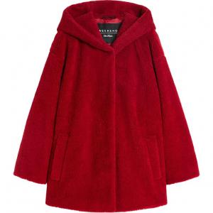 WEEKEND MaxMara Куртка женская Red Hooded утепленная с флисовой подкладкой прямого кроя
