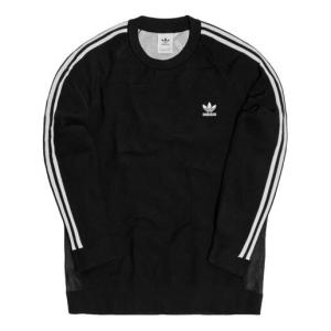 Толстовка adidas originals 3 Stripes Knit Crew Black White, черный