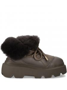 Женские ботинки Inuikii Endurance кожаные с массивной подошвой, серо-коричневый