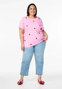 Джинсы узкого кроя gekürzte mit destructedeffekten Zizzi, Light Blue Denim