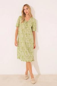 Хлопковая ночная сорочка Women'Secret, зеленый