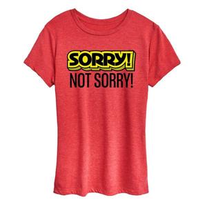 Женская футболка "Sorry not sorry" с принтом Hasbro, красный
