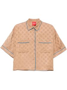 Merci рубашка в горох, коричневый