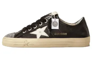 Кроссовки Golden Goose V-Star Skateboarding Shoes Women's Low-top Black, черный