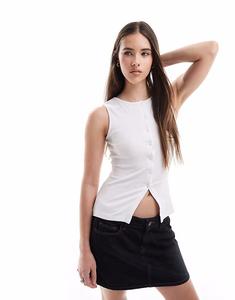 Топ Brave Soul на пуговицах белого цвета