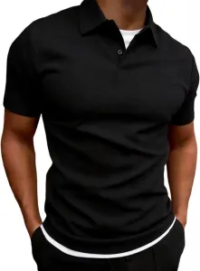 Мужская летняя рубашка-поло Henley Slim Fit с коротким рукавом