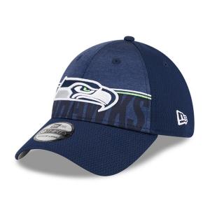Мужская кепка New Era Navy Seattle Seahawks 2023 NFL Training Camp 39THIRTY Flex Fit Hat