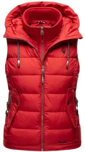 Стеганый жилет Marikoo "Тайсаа" с мешочком для лакомств, красный