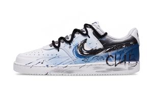 Nike Кроссовки для скейтборда Court Vision 1 Planet Club с противоскользящим покрытием, износостойкие, низкие, унисекс, сине-белые