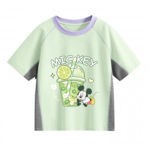 Футболка для детей с круглым вырезом тонкая Disney, di lemon cups зеленый