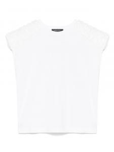 Футболка с оборками Fabiana Filippi, белый