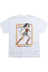 Футболка детская с коротким рукавом Wonder Woman 84 Retro Justice 84 Gildan, белый