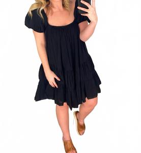 Платье Gisella с рюшами в черном цвете By Together