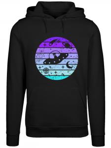 Толстовка с капюшоном в стиле ретро с изображением инопланетного заката в черном цвете F4NT4STIC