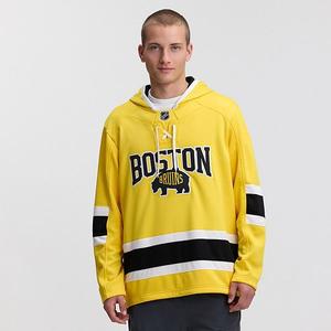 Мужская золотая толстовка Boston Bruins 2026 NHL Stadium Series на шнурках Fanatics