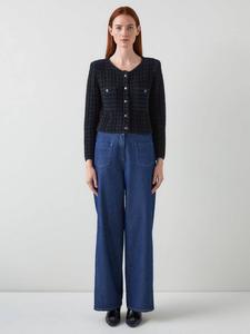 Твидовый пиджак Millie L.K.Bennett, Black/Navy