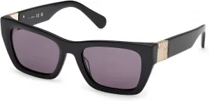 Солнцезащитные очки Max &Co MO0124 01A, блестящие черные, размер 53/19/140, женские Max&Co., 01a Shiny Black