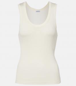 Анаграмма ребристый шелковый топ Loewe, Soft White