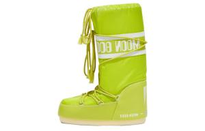 Зимние ботинки Moon Boot на толстой подошве, лайм-зеленый
