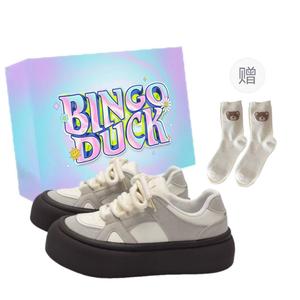 BINGO DUCK Низкие нескользящие кроссовки, женские, темно-коричневые