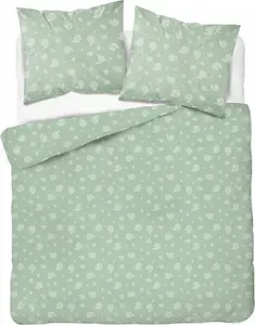 Постельное белье, фланелевое, теплое, зимнее 160х200 5624a Зеленый Detexpol