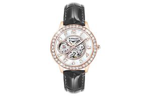 Женские часы KANGOL, черный ремешок, двусторонние ажурные