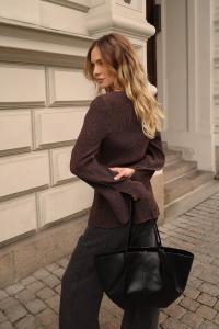 Блуза NA-KD SIDE SLIT, Brown