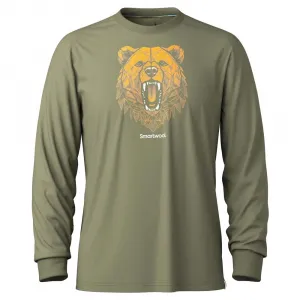 Лонгслив Smartwool Geometric Bear Graphic, зеленый