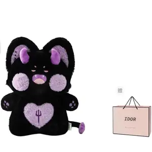 Плюшевая кукла Doodoo Meow высота 20/40/60 см длина 18/30/40 см IDOR, черный