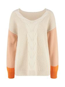 Тонкий вязаный свитер LASCANA Sweater Braid, кремовый