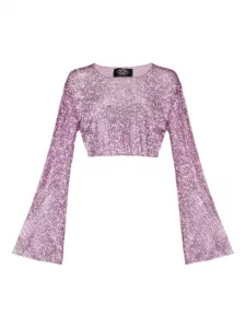 Топ, украшенный кристаллами Santa Brands, розовый