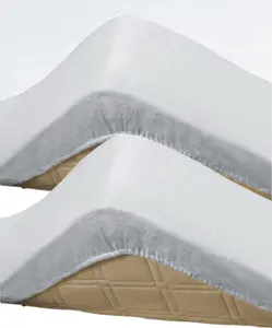 Простыня на резинке Erwin Müller Prenzlau, водонепроницаемая/стойкая к кипячению, для кровати с пружинным блоком, 2 шт., белая, 160x200 см