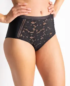 Трусики с высокой талией из кружева Gardenia Passionata, черный